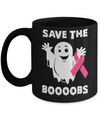 Halloween Save The Boobs Breast Cancer Awareness Mug Coffee Mug | Teecentury.com