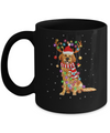 Cute Golden Retriever Christmas Lights Reindeer Pajamas Mug Coffee Mug | Teecentury.com