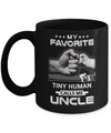 My Favorite Tiny Human Calls Me Uncle Mug Coffee Mug | Teecentury.com