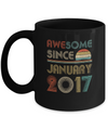 Awesome Since January 2017 Vintage 5th Birthday Gifts Mug Coffee Mug | Teecentury.com