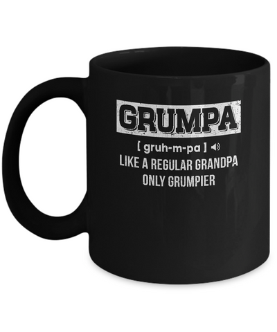 Grumpa Like Regular Grandpa Only Grumpier Funny Papa Mug Coffee Mug | Teecentury.com