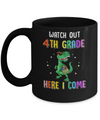 4th Grade Here I Come Dinosaur Back To School Mug Coffee Mug | Teecentury.com