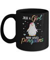Just A Girl Who Loves Penguins Cute Penguin Lover Mug Coffee Mug | Teecentury.com