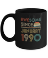 Awesome Since January 1990 Vintage 32th Birthday Gifts Mug Coffee Mug | Teecentury.com