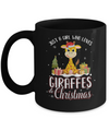 Just A Girl Who Loves Giraffes And Christmas Mug Coffee Mug | Teecentury.com