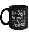 At Nanny's The Answer Is Always Yes Floral Mothers Day Gift Mug Coffee Mug | Teecentury.com