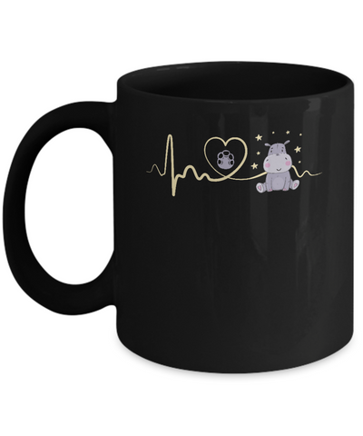 Hippo Cute Preemie Baby Heartbeat Mug Coffee Mug | Teecentury.com