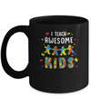 I Teach Awesome Kids Autism Awareness Puzzle Teacher Mug Coffee Mug | Teecentury.com