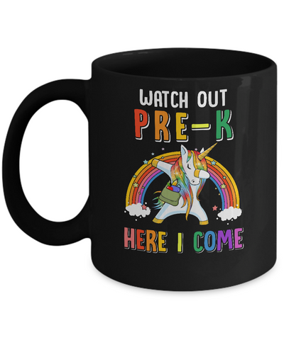 Pre-K Here I Come Unicorn Back To School Mug Coffee Mug | Teecentury.com
