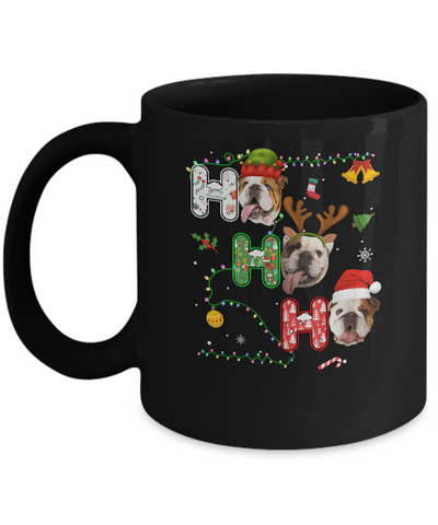 Christmas Ho Ho Ho Bulldog Lover Funny Xmas Gift Mug Coffee Mug | Teecentury.com