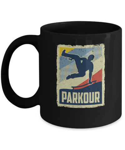 Vintage Parkour Distressed Style Mug Coffee Mug | Teecentury.com
