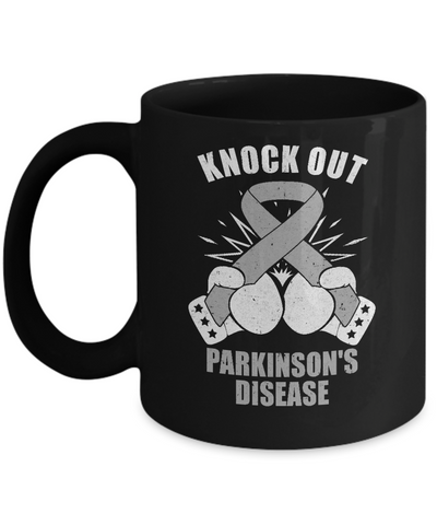Boxing knock out Parkinson's Disease Awareness Support Mug Coffee Mug | Teecentury.com