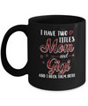 Red Plaid I Have Two Titles Mom And Gigi Mug Coffee Mug | Teecentury.com