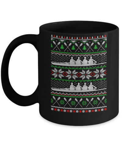 Rowing Ugly Christmas Happy Holiday Boating Crew Xmas Gift Mug Coffee Mug | Teecentury.com