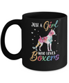 Just A Girl Who Loves Boxers Cute Boxer Lover Mug Coffee Mug | Teecentury.com