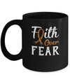 MS Leukemia Awareness Orange Ribbon Faith Over Fear Mug Coffee Mug | Teecentury.com