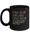 Pop Pop Know Everything Vintage Pop Pop Father's Day Gift Mug Coffee Mug | Teecentury.com