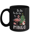 Cute Pink Flamingo Santa Hat Merry Christmas Mug Coffee Mug | Teecentury.com