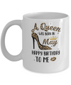 Born In May Girl Leopard High Heels Birthday Women Gift Mug Coffee Mug | Teecentury.com