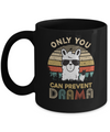 Only You Can Prevent Drama Llama Camping Vintage Funny Gift Mug Coffee Mug | Teecentury.com