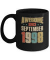 Vintage Retro Awesome Since September 1998 24th Birthday Mug Coffee Mug | Teecentury.com