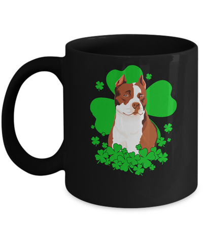 Pitbull St. Patrick's Day Clovers Mug Coffee Mug | Teecentury.com