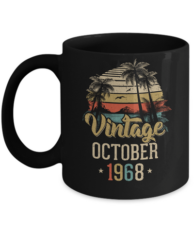 Retro Classic Vintage October 1968 54th Birthday Gift Mug Coffee Mug | Teecentury.com