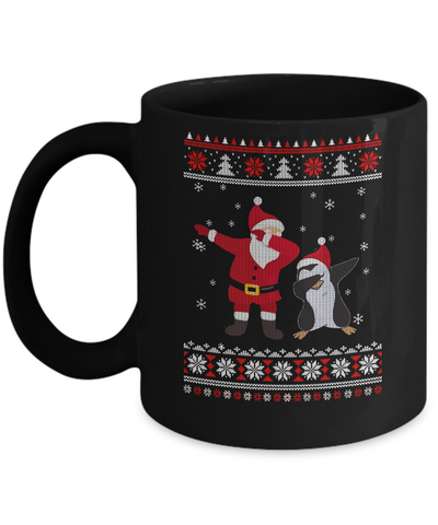 Dabbing Santa Penguin Dab Dance Ugly Christmas Sweater Mug Coffee Mug | Teecentury.com