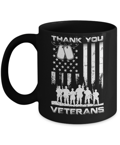 Veteran Thank You Veterans American Flag Mug Coffee Mug | Teecentury.com