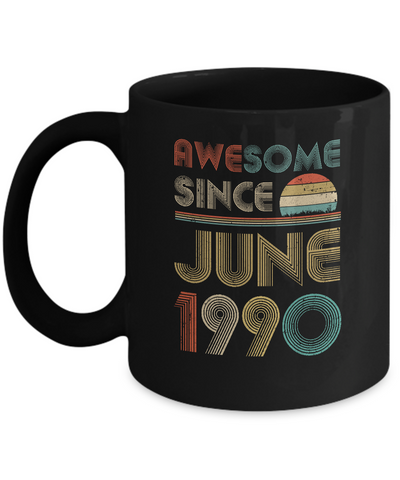 Awesome Since June 1990 Vintage 32th Birthday Gifts Mug Coffee Mug | Teecentury.com