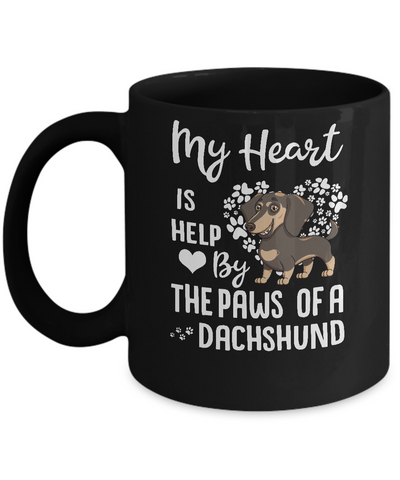 My Heart Is Held By The Paws Of A Dachshund Lover Mug Coffee Mug | Teecentury.com