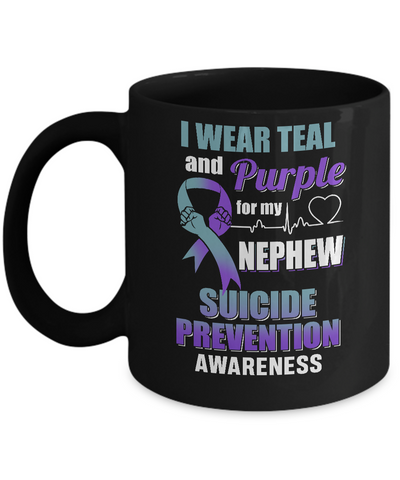 I Wear Teal And Purple For My Nephew Suicide Prevention Mug Coffee Mug | Teecentury.com