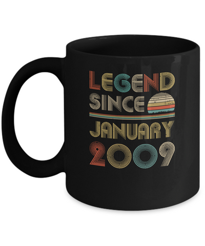 Legend Since January 2009 Vintage 13th Birthday Gifts Mug Coffee Mug | Teecentury.com