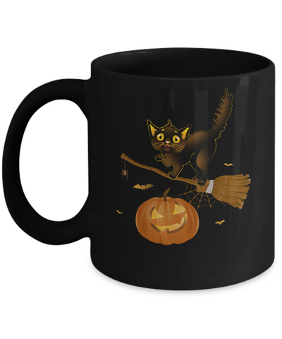 Happy Halloween Cat Pumpkin Gift Mug Coffee Mug | Teecentury.com