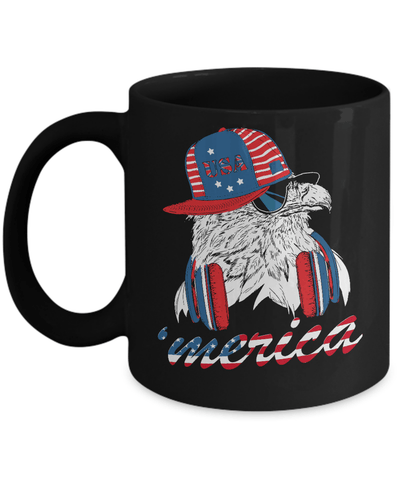 Usa Pride Merica Hiphop Eagle 4Th Of July Mug Coffee Mug | Teecentury.com