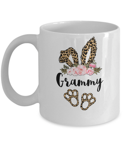Flower Leopard Bunny Grammy Easter Day Women Gifts Mug Coffee Mug | Teecentury.com