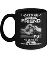 I Asked God For A Best Friend He Sent Me My Son And Daughter Mug Coffee Mug | Teecentury.com