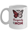 I Wear Burgundy For My Mom Butterfly Multiple Myeloma Mug Coffee Mug | Teecentury.com