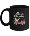 Poodle Rides Red Truck Christmas Pajama Mug Coffee Mug | Teecentury.com
