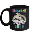 Unicorns Are Born In July Colorful Fun Birthday Mug Coffee Mug | Teecentury.com