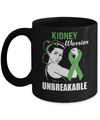 Kidney Disease Warrior Unbreakable Kidney Disease Awareness Mug Coffee Mug | Teecentury.com