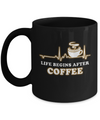 Life Begins After Coffee Heartbeat Mug Coffee Mug | Teecentury.com