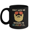 Vintage Don't Hate Me Because Im Beardiful Funny Beard Mug Coffee Mug | Teecentury.com