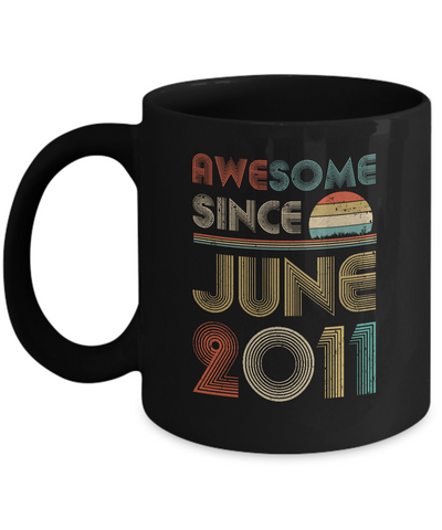 Awesome Since June 2011 Vintage 11th Birthday Gifts Mug Coffee Mug | Teecentury.com