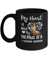 My Heart Is Held By The Paws Of A German Shepherd Lover Mug Coffee Mug | Teecentury.com