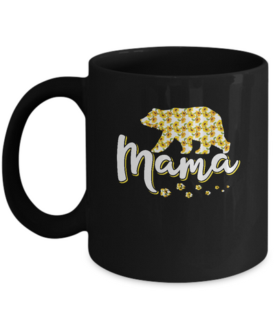 Sunflower Bear Mothers Day Gift Flowers Mama Floral Mug Coffee Mug | Teecentury.com