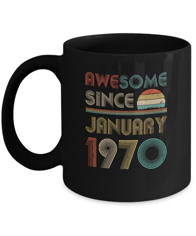 Awesome Since January 1970 Vintage 52th Birthday Gifts Mug Coffee Mug | Teecentury.com