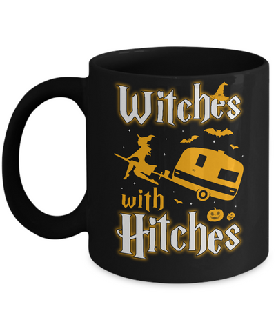 Witches With Hitches Camping Funny Halloween Mug Coffee Mug | Teecentury.com