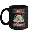 Golden Retriever Merry Woofmas Ugly Christmas Sweater Mug Coffee Mug | Teecentury.com