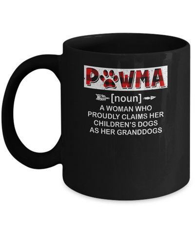 Pawma Buffalo Plaid Mom Proudly Claims Her Children's Dogs Mug Coffee Mug | Teecentury.com